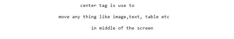 html center tag