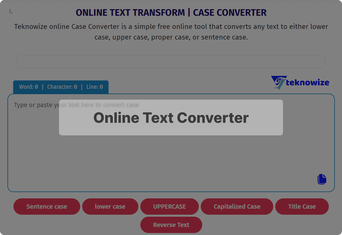 Text Transform Online