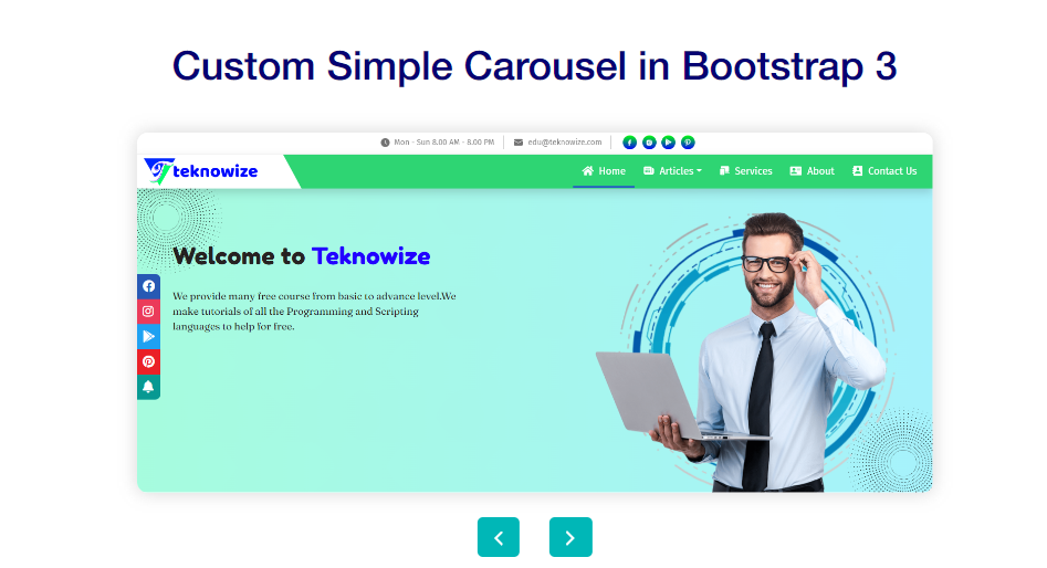 Custom Simple Carousel in Bootstrap 3