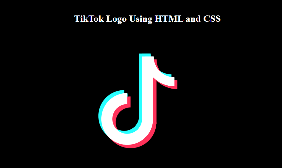 TikTok Logo Using HTML and CSS
