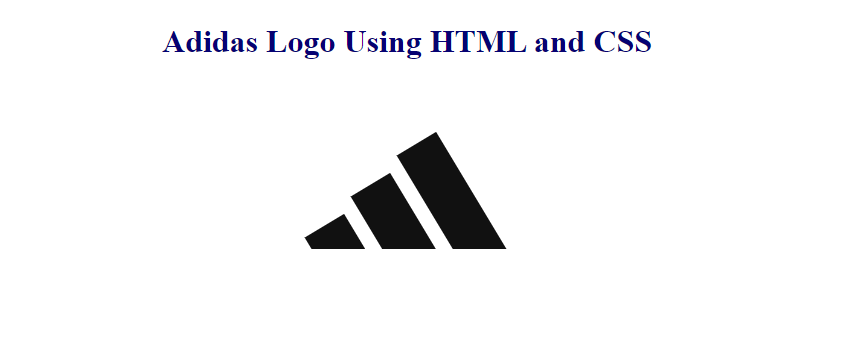 Adidas Logo Using HTML and CSS