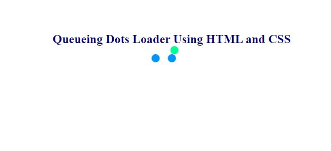 Queueing Dots Loader Using HTML and CSS